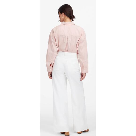 Madewell Superwide-Leg Jeans: Airy Denim Edition in Tile White Size 32 - Picture 4 of 13